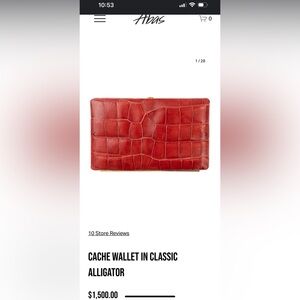 Abas Cache Wallet crafted in classic alligator leather.